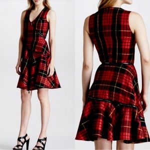 McQ by Alexander McQueen Tartan Plaid Red Dress - Size 6